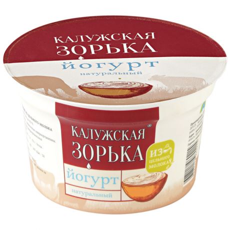 Йогурт Калужская Зорька натуральный 3.2%-4% 180 г