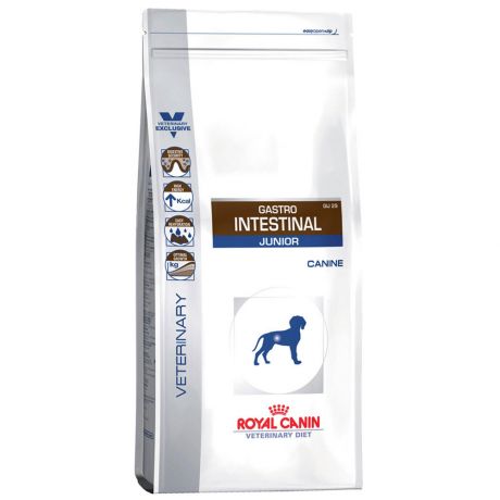 Корм Royal Canin Vd Gastro Intestinal Junior Gij29 для щенков до 1 года при нарушениях пищеварения 10кг