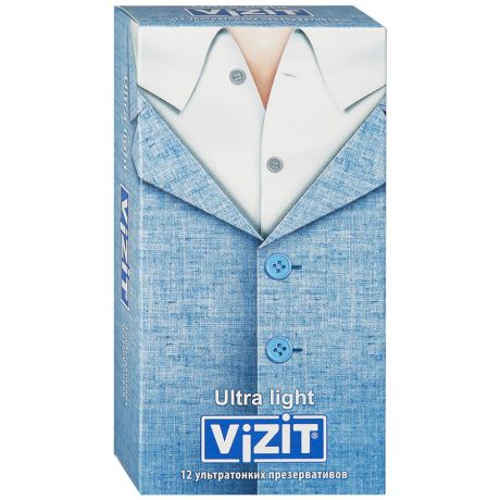 Презервативы Vizit hi-tech ultra light ультратонкие 12 штук