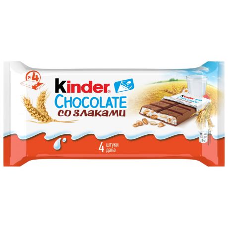 Шоколад Kinder молочный со злаками 94г
