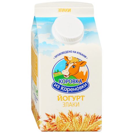 Йогурт Коровка из Кореновки питьевой злаки 2.1% 450 г