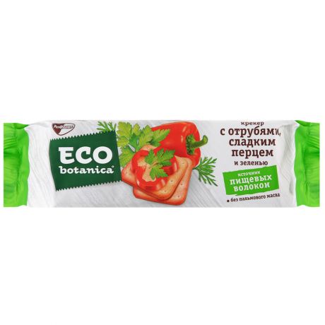 Крекер Рот Фронт Eco botanica с отрубями сладким перцем и зеленью 0,175кг
