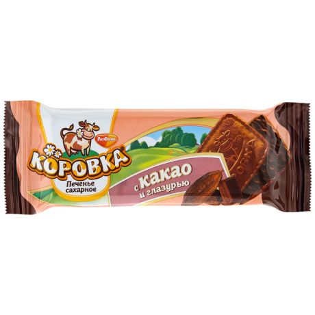 Печенье сахарное Рот Фронт Коровка с какао и глазурью 0,115кг