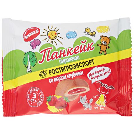 Пирожное РостАгроЭкспорт панкейк cо вкусом клубники 40 г