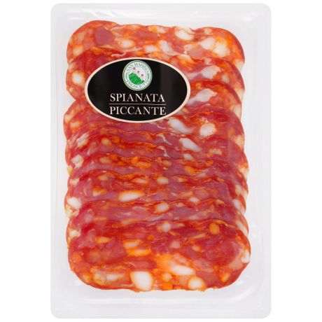 Колбаса San Marino Salumi Салями Спьяната Пиканте сыровяленая 0,1кг