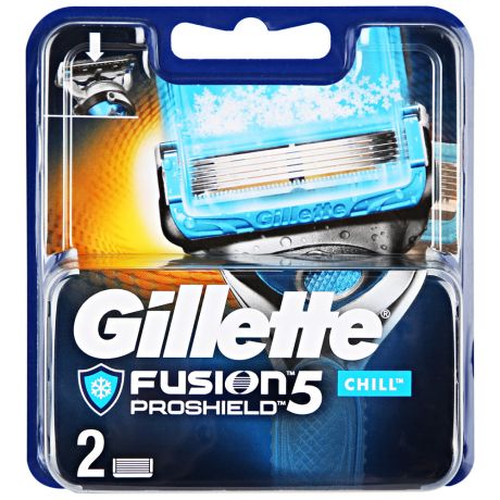 Кассеты сменные Gillette Fusion Proshield Chill для бритвенного станка 2шт