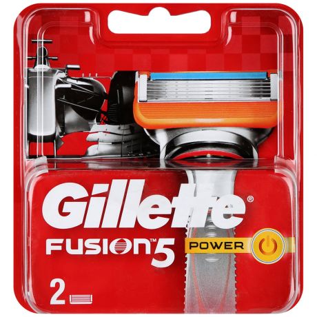 Кассеты сменные Gillette Fusion Power для бритвенного станка 2шт