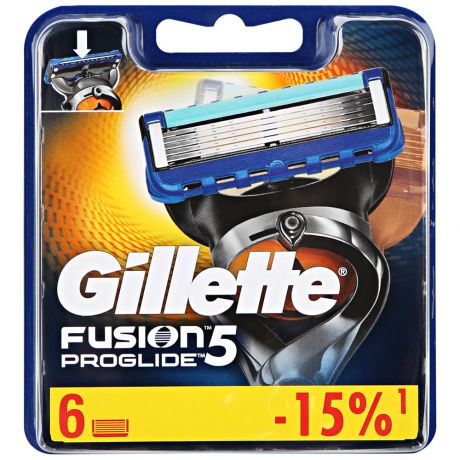 Кассеты сменные Gillette Fusion Proglide для бритвенного станка 6шт