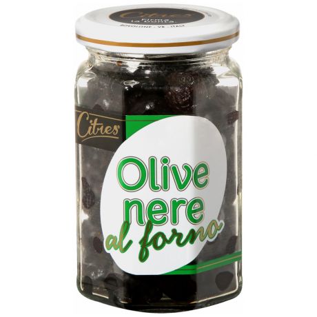 Оливки Citres Olive nere al forno черные запеченные с косточкой 190 г