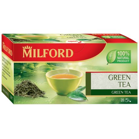 Чай Milford Green Tea зеленый 20 пакетиков по 1.5 г