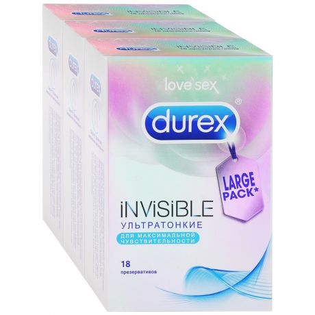 Презервативы Durex Invisible ультратонкие 54 штуки