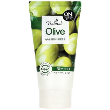Пенка On The Body для умывания Natural olive с маслом оливы 0,12кг