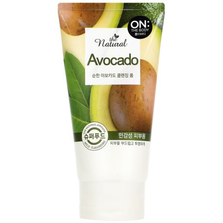 Пенка On The Body для умывания Natural avocado с маслом авокадо и фруктовыми экстрактами 0,12кг