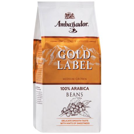 Кофе Ambassador Gold Label в зернах 200 г