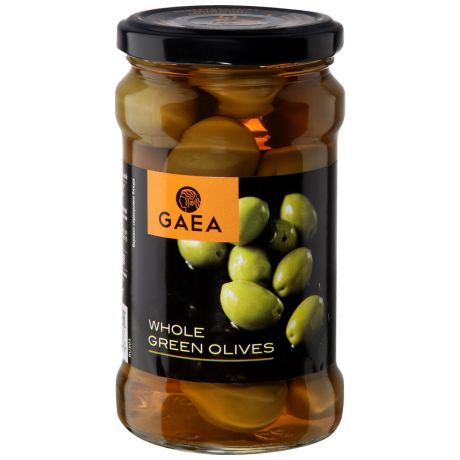 Оливки Gaea зеленые Халкидики с косточкой 300 г