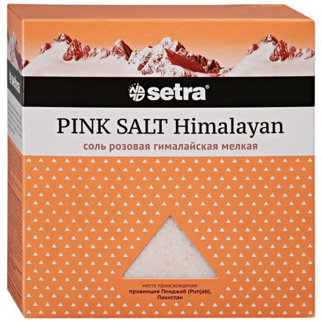 Соль Setra розовая гималайская пищевая мелкая 0,5кг