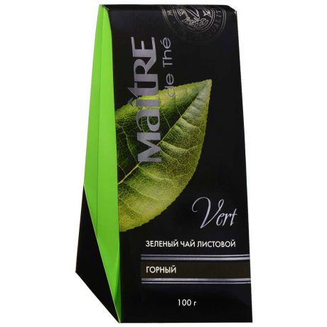 Чай Maitre de The Vert Горный зеленый листовой 100 г