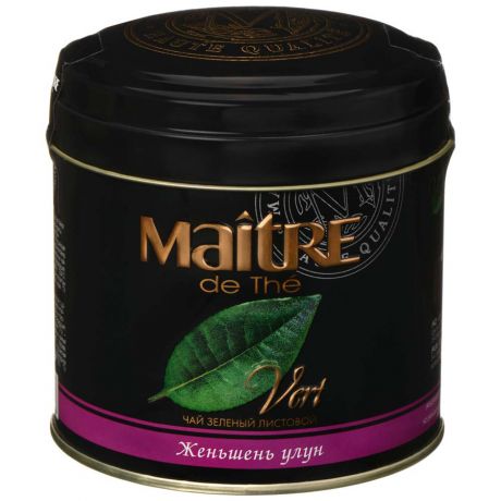 Чай Maitre de The Vert Женьшень улун зеленый листовой 100 г