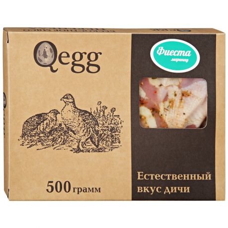 Мясо перепелки без кости Qegg для жаркого в маринаде Фиеста охлажденное в вакуумной упаковке 500 г