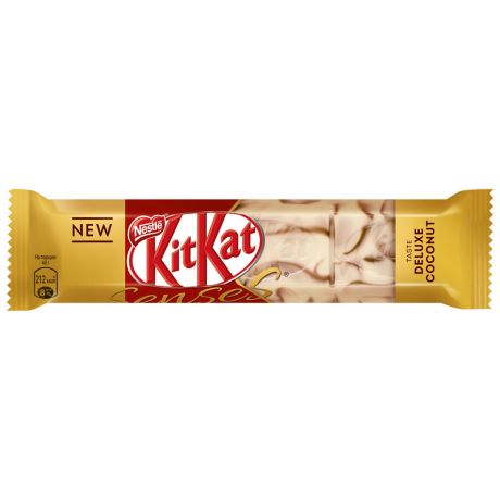Шоколад KitKat белый со вкусом кокоса и молочный шоколад со вкусом миндаля с хрустящей вафлей 40г