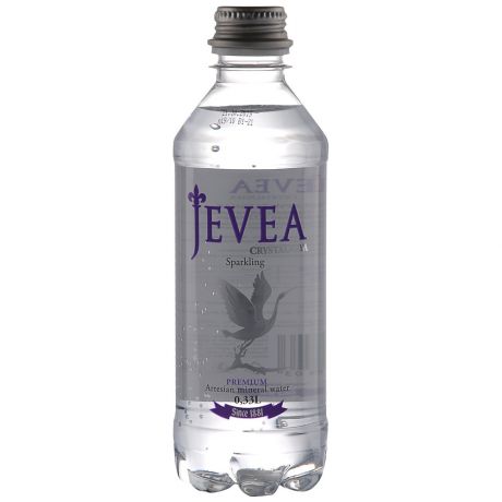 Вода Jevea минеральная питьевая газированная 0,33л