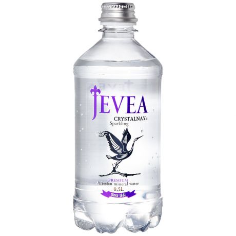 Вода Jevea минеральная питьевая газированная 0,5л