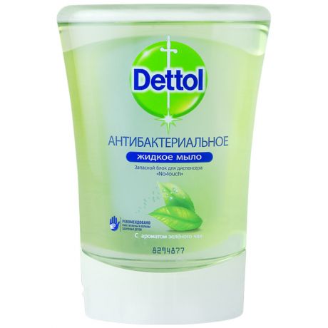 Жидкое мыло Dettol антибактериальное с ароматом Зеленого Чая и Имбиря Запасной блок для диспенсера 0,25л