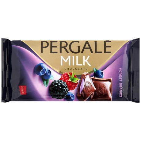 Шоколад Pergale молочный с начинкой из лесных ягод 0,1кг