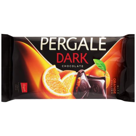 Шоколад Pergale темный с апельсиновой начинкой 0,1кг