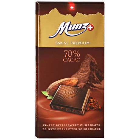 Шоколад Munz Горький 70% какао 100г