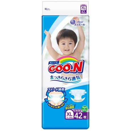 Подгузники Goon XL (12-20 кг, 42 штуки)
