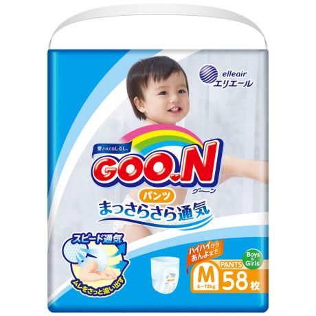 Подгузники-трусики Goon М (6-12 кг, 58 штук)