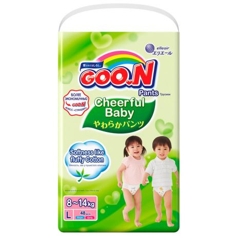 Подгузники-трусики Goon Cheerful Baby L (8-14 кг, 48 штук)