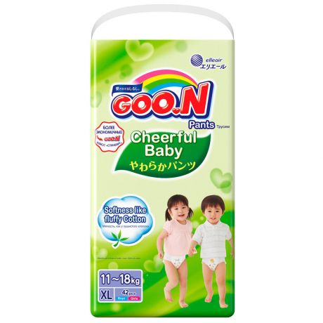 Подгузники-трусики Goon Cheerful Baby XL (11-18 кг, 42 штуки)