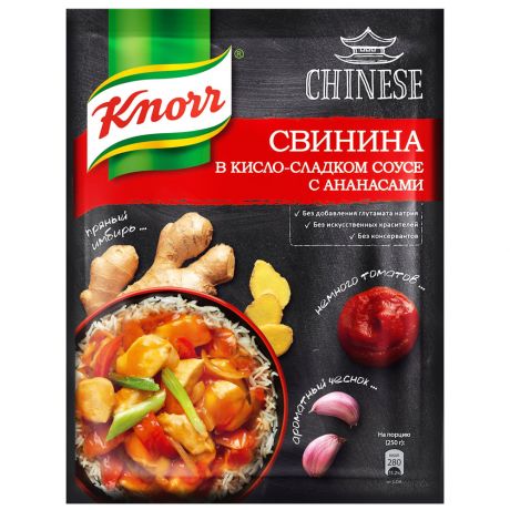 Приправа Knorr На второе Свинина в кисло-сладком соусе с ананасами 37г