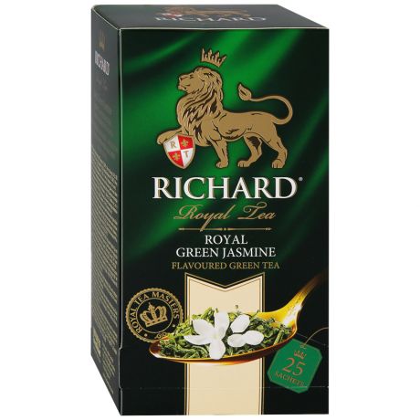 Чай Richard Royal Green Jasmine зеленый с ароматом жасмина 25 сашет по 2 г