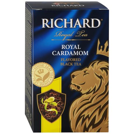Чай Richard Royal Cardamom черный листовой гранулированный с ароматом бергамота 90 г