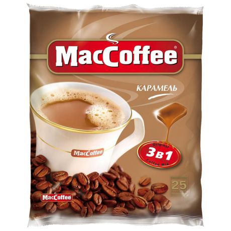 Напиток MacCoffee кофейный порционный растворимый 3 в 1 25 пакетиков по 18 г