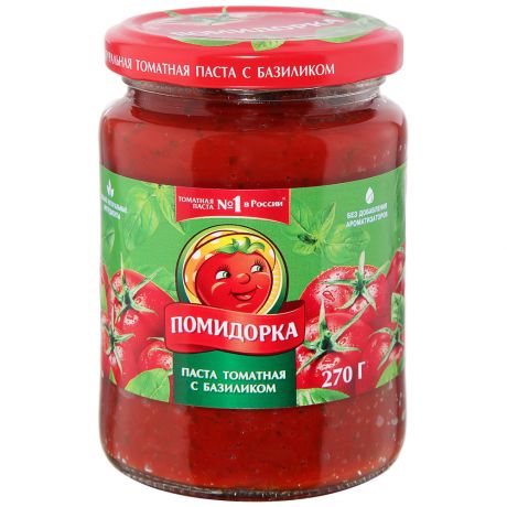 Паста Помидорка томатная с базиликом 0,27кг