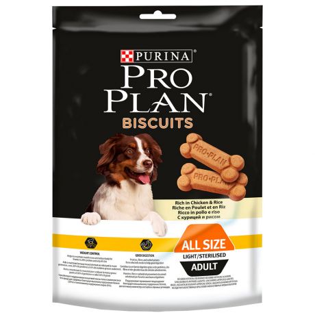 Лакомство Pro Plan Biscuits для стерилизованных собак с курицей и рисом 0,4кг