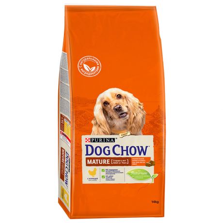 Корм сухой Dog Chow для взрослых собак старшего возраста с курицей 14кг