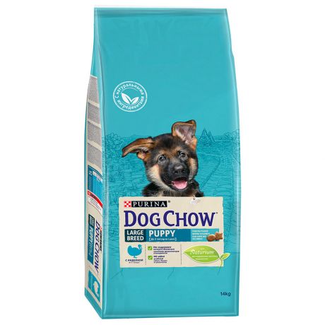 Корм сухой Dog Chow для щенков крупных пород с индейкой 14кг