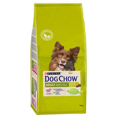 Корм сухой Dog Chow для взрослых собак с ягненком 14кг