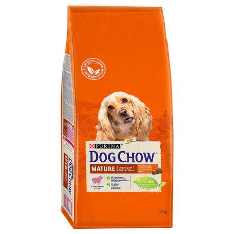 Корм сухой Dog Chow для взрослых собак старшего возраста с ягненком 14кг