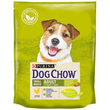 Корм сухой Dog Chow для взрослых мелких пород с курицей 0,8кг