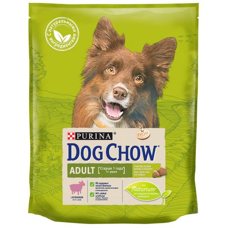 Корм сухой Dog Chow для взрослых собак с ягненком 0,8кг