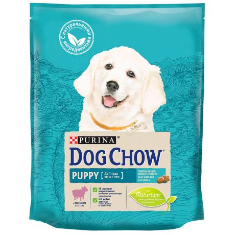 Корм сухой Dog Chow для щенков с ягненком 0,8кг