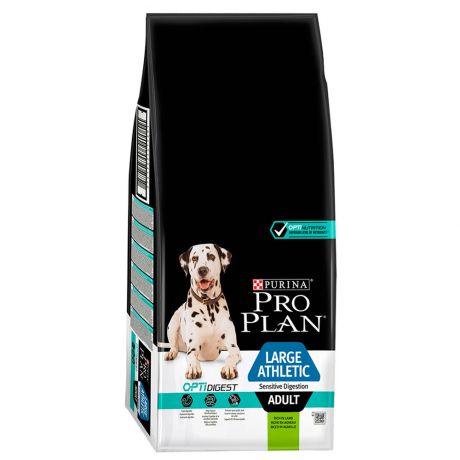 Корм Pro Plan сухой для взрослых собак крупных пород с чувствительным пищеварением с ягненком 14 кг