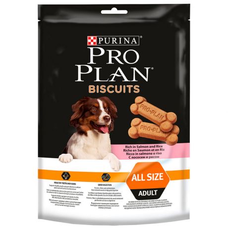 Лакомство Pro Plan Biscuits для собак с лососем и рисом 0,4кг