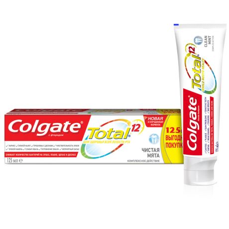Зубная паста Colgate Total 12 Чистая Мята комплексная антибактериальная 125 мл